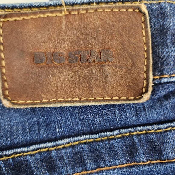 Big Star Jeans Womens 29L Blue Vintage Mid Rise Dark Wash Jeans (29x32) XSW2392 - Picture 9 of 11